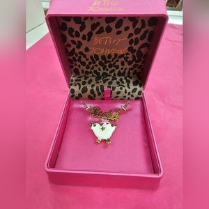 Betsey Johnson rocker chick necklace N35 vintage New in the box